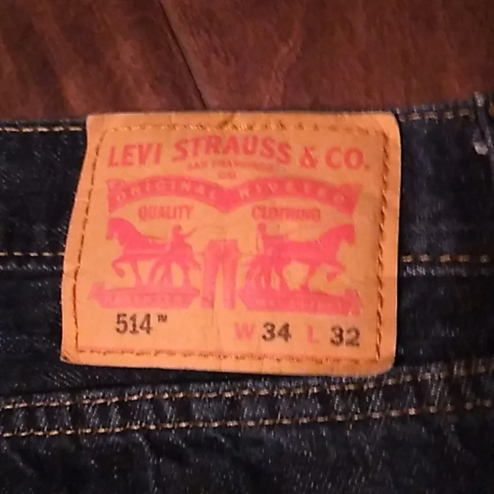 Levi's 501‎ Straight Leg Dark Wash Denim Jeans Classic Fit Size 33x32